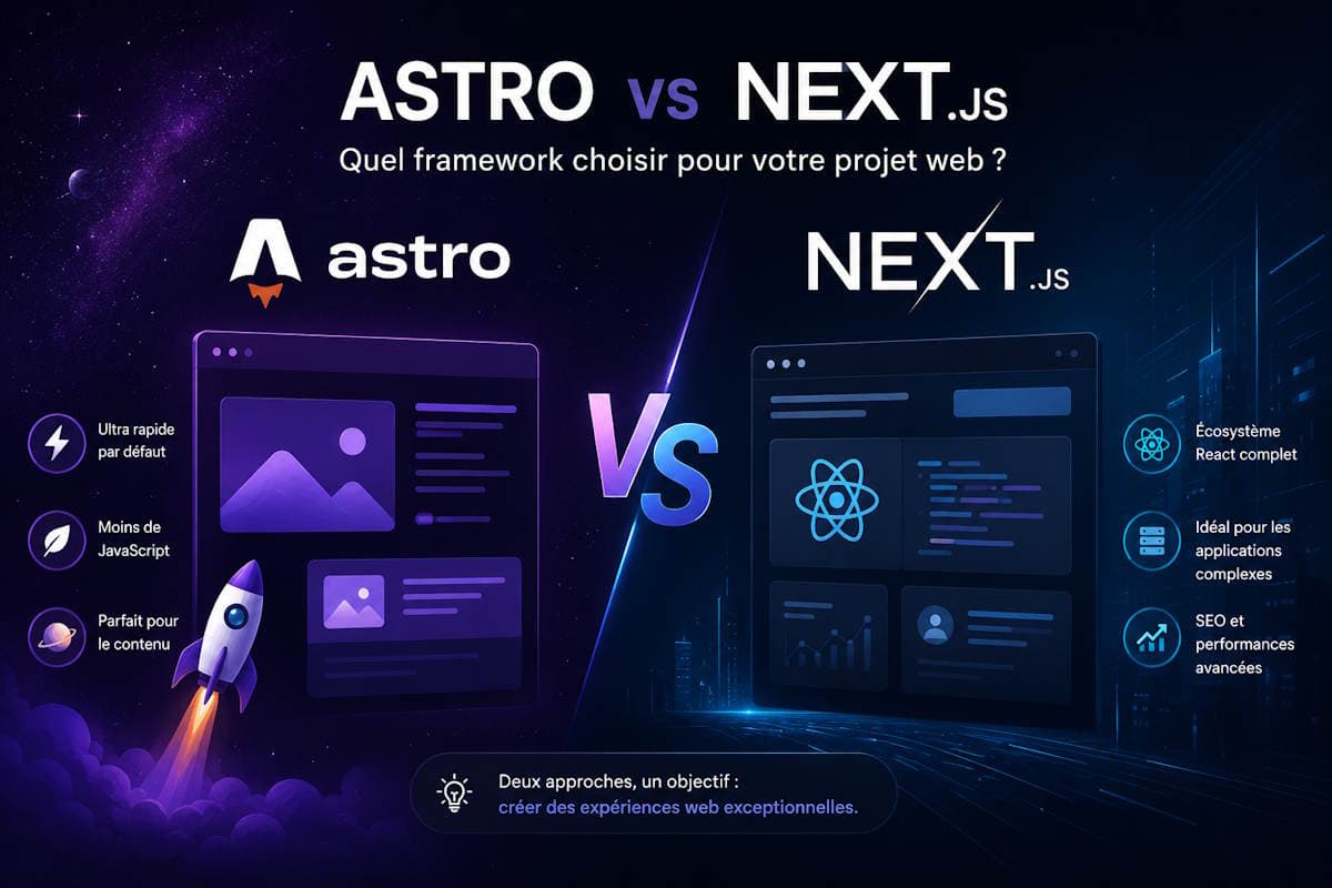 Astro vs Next.js : quel framework pour un site rapide ?