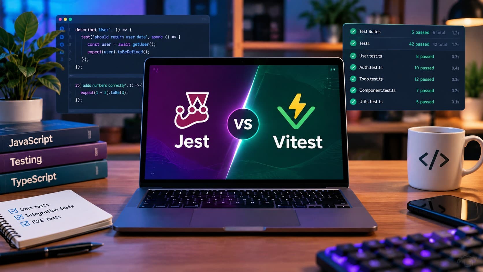 Jest vs Vitest en 2026 : quel framework de tests JavaScript choisir pour votre projet ?